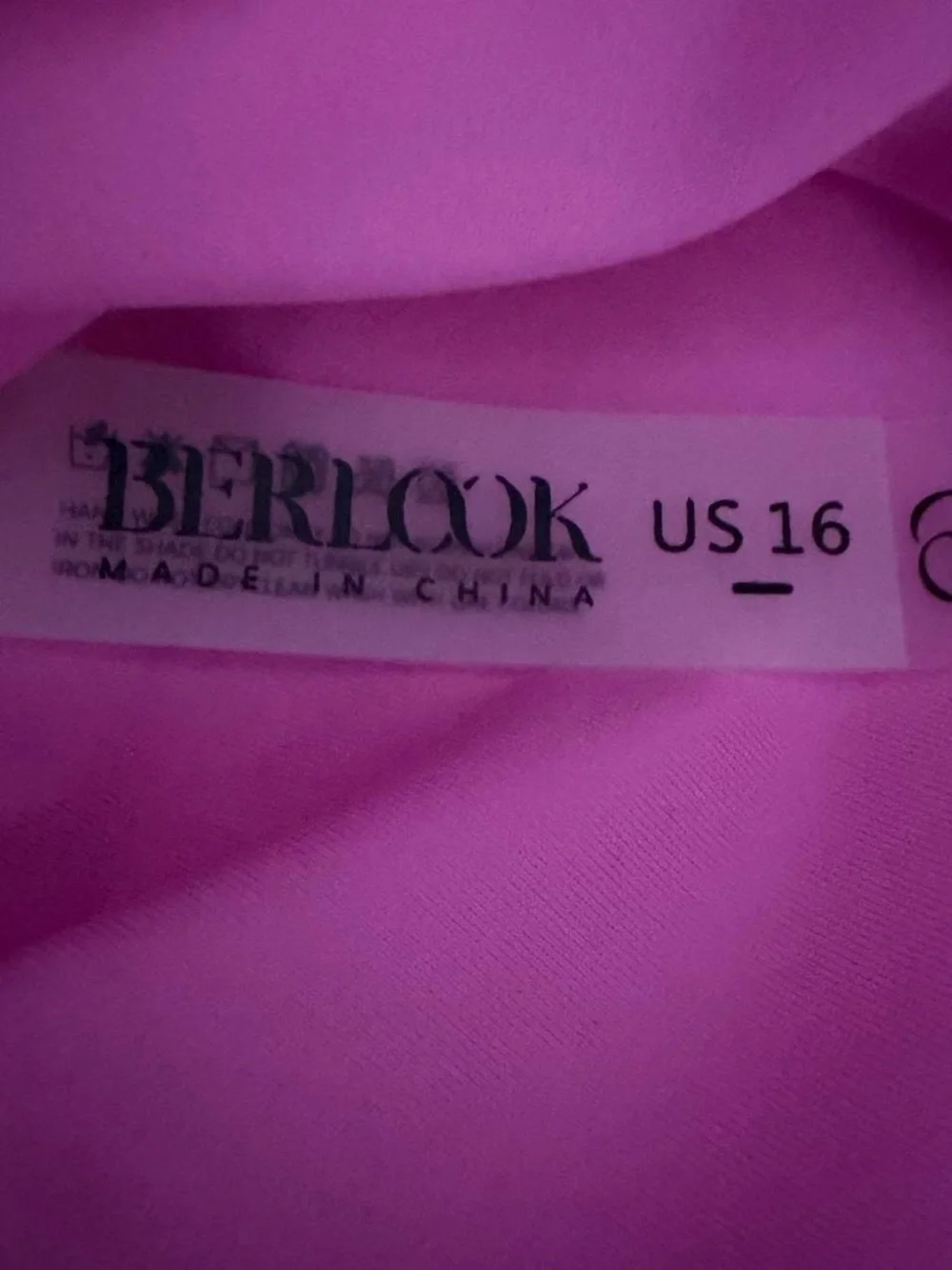 Berlook pink lurex cut out curvy bikini top 1X